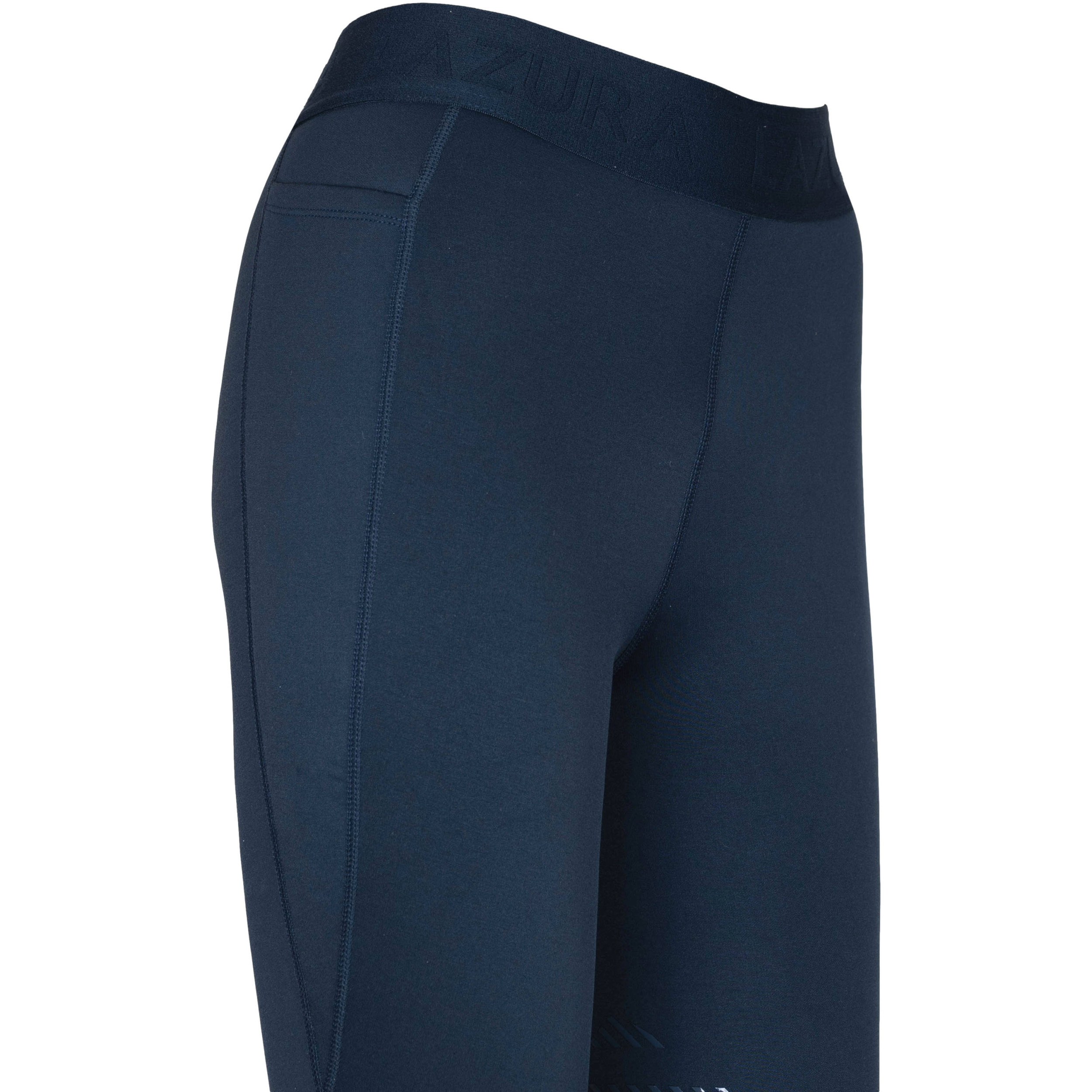 Winter Damen Reitleggings Silikon Kniebesatz ANITA dunkelblau