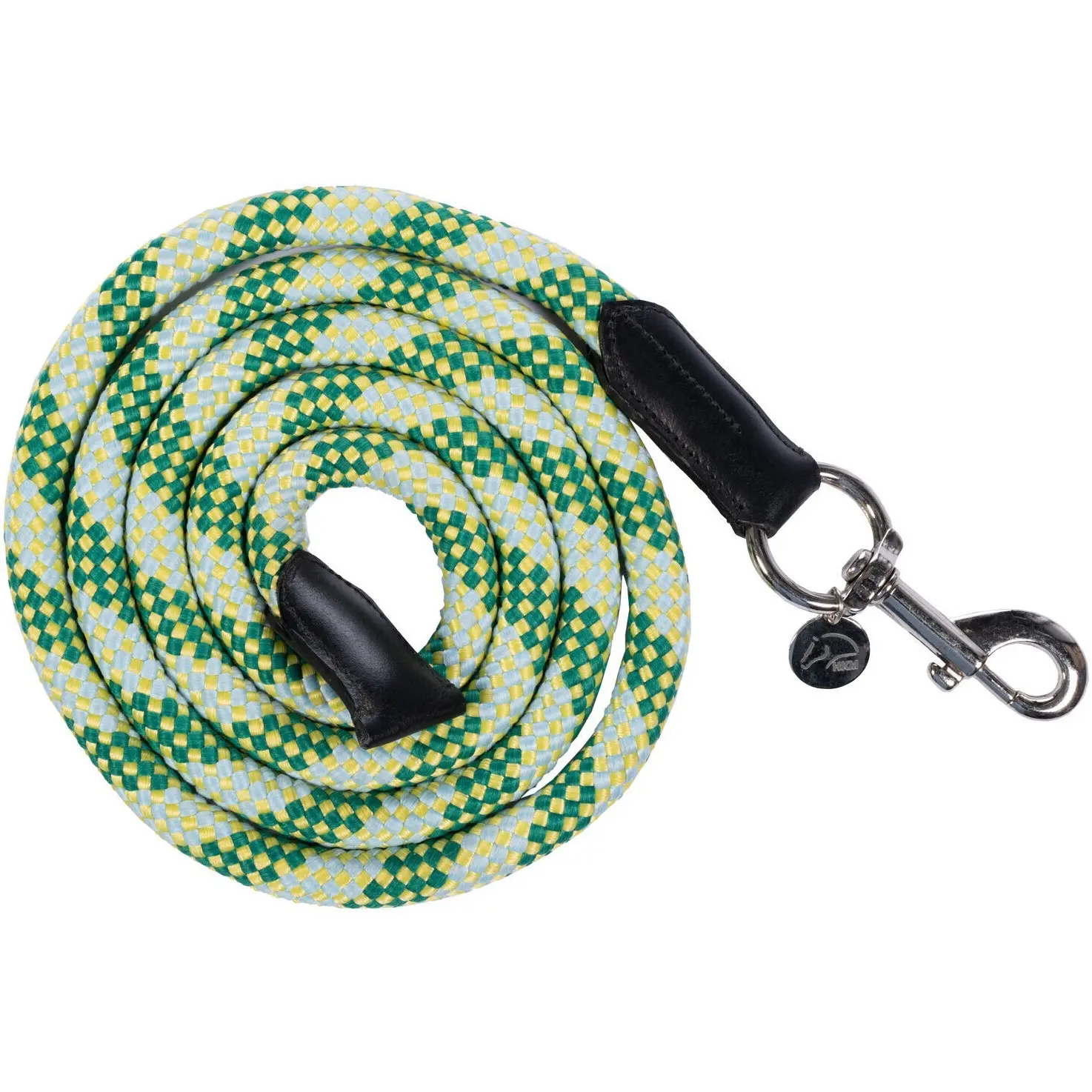 Führstrick mit Karabinerhaken ESSENTIALS hellgelb/babyblau