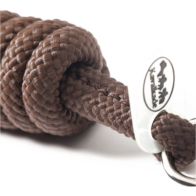 Führstrick mit Karabinerhaken braun