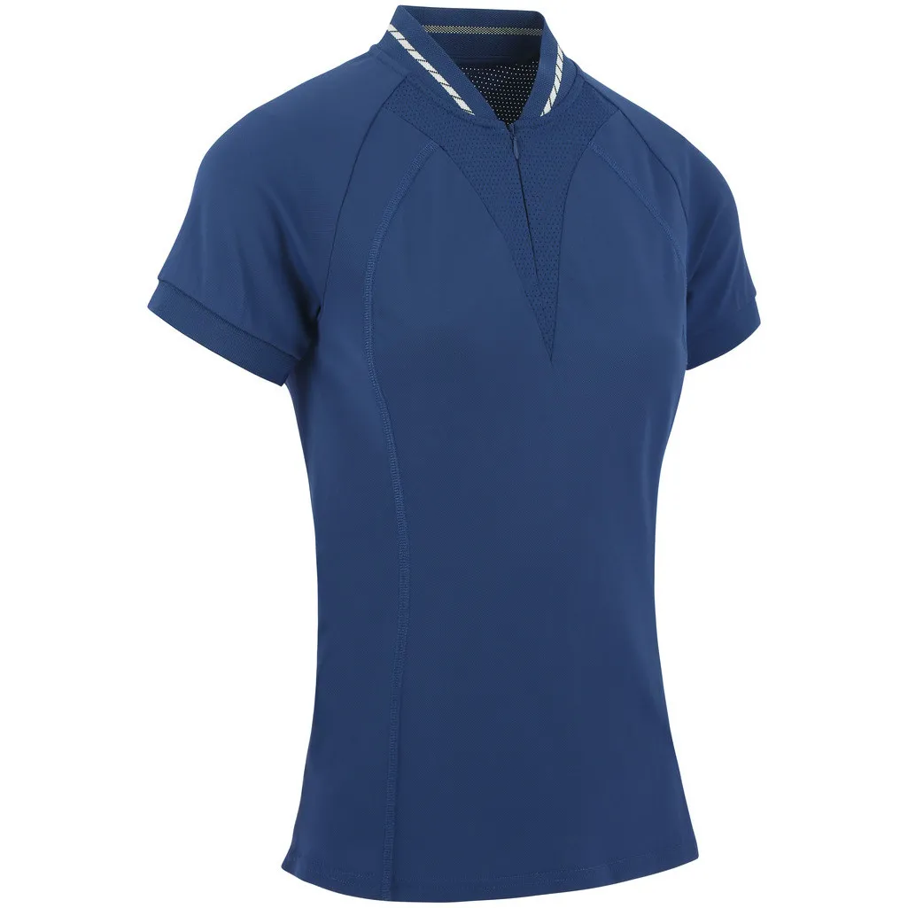 Damen Funktionsshirt ELODIE mit Mesheinsätzen monacoblau