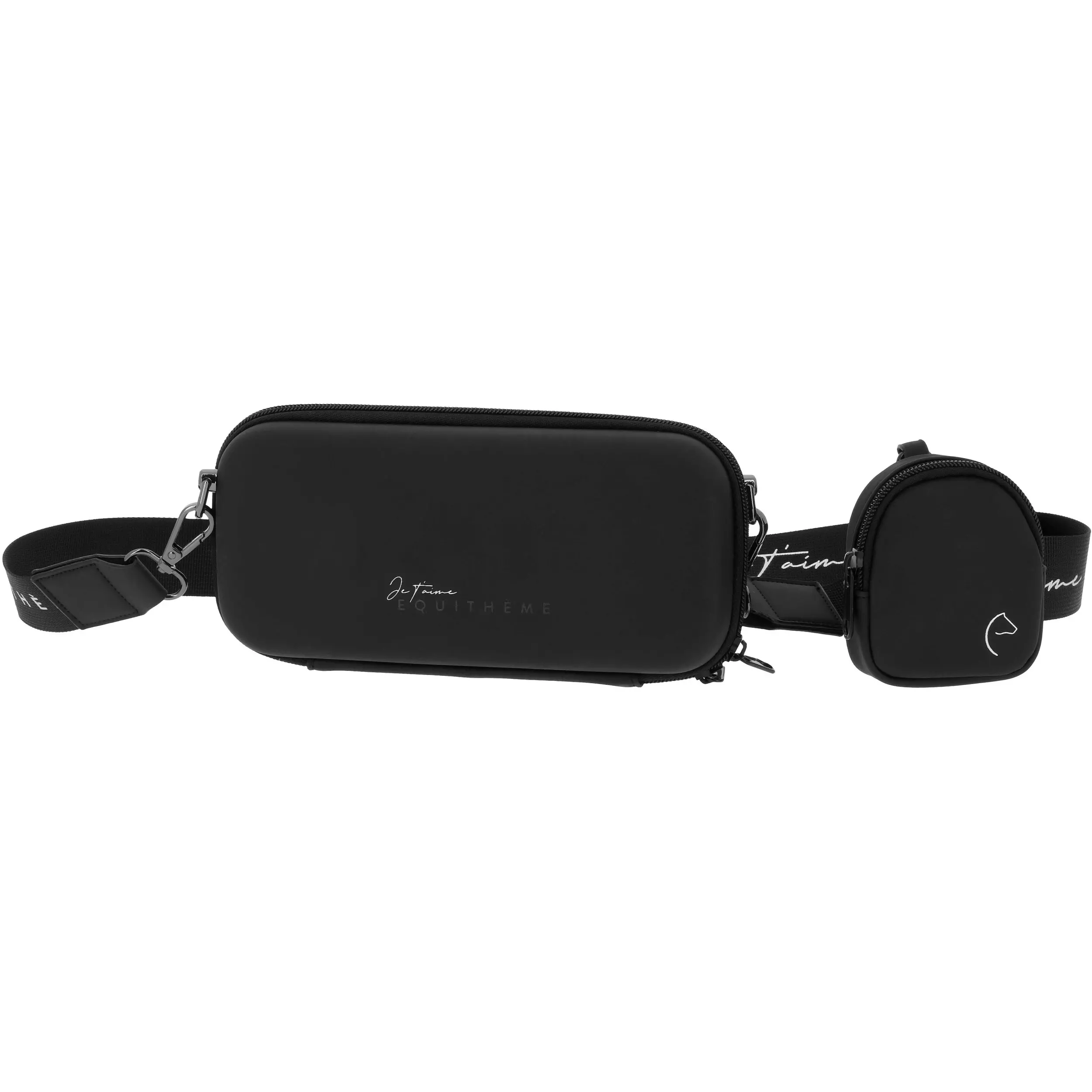 Bauchtasche + Geldbörse Je t'aime schwarz