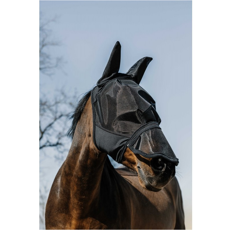 Fliegenmaske mit UV-Schutz EXTRA schwarz