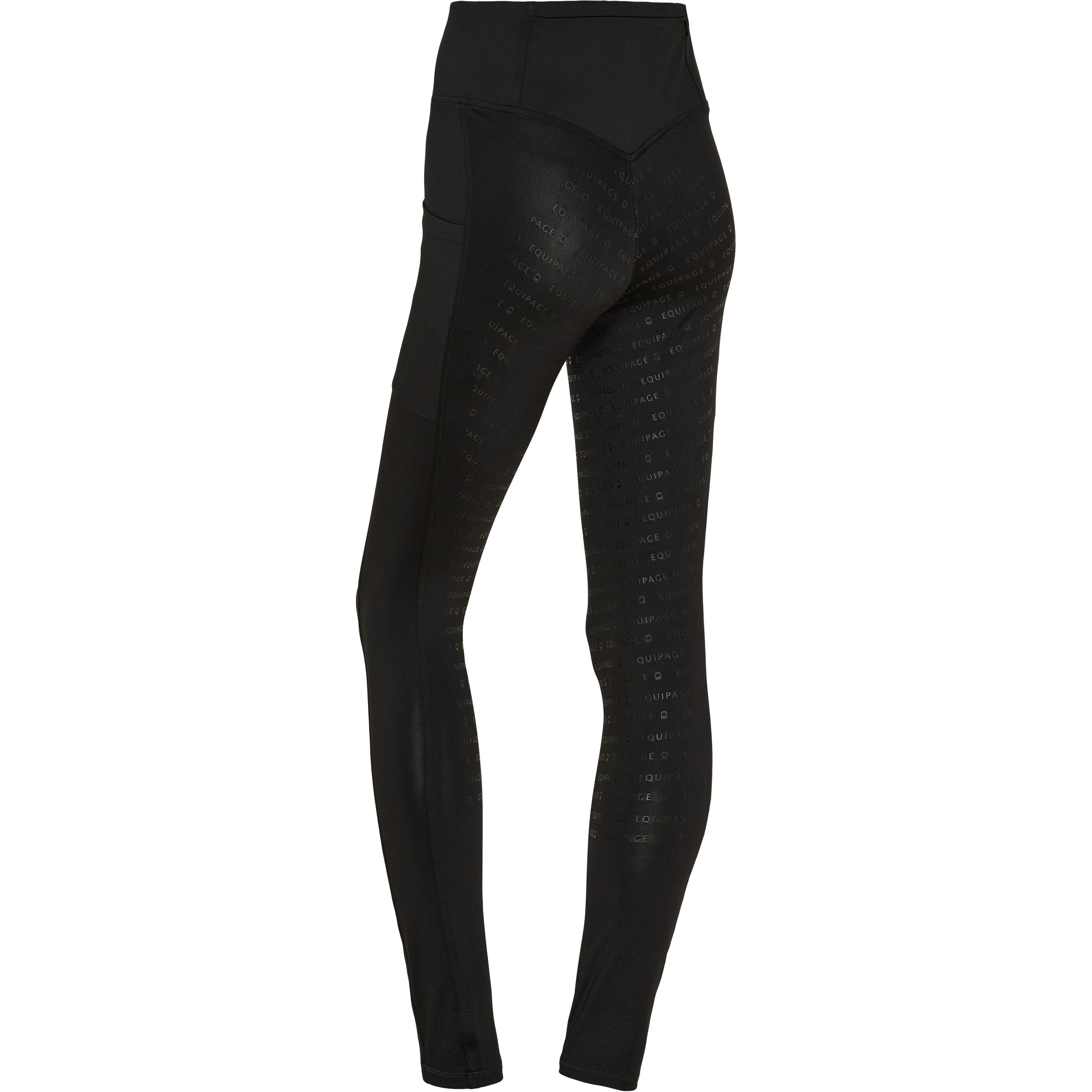 Damen Reitleggings Silikon Vollbesatz schwarz