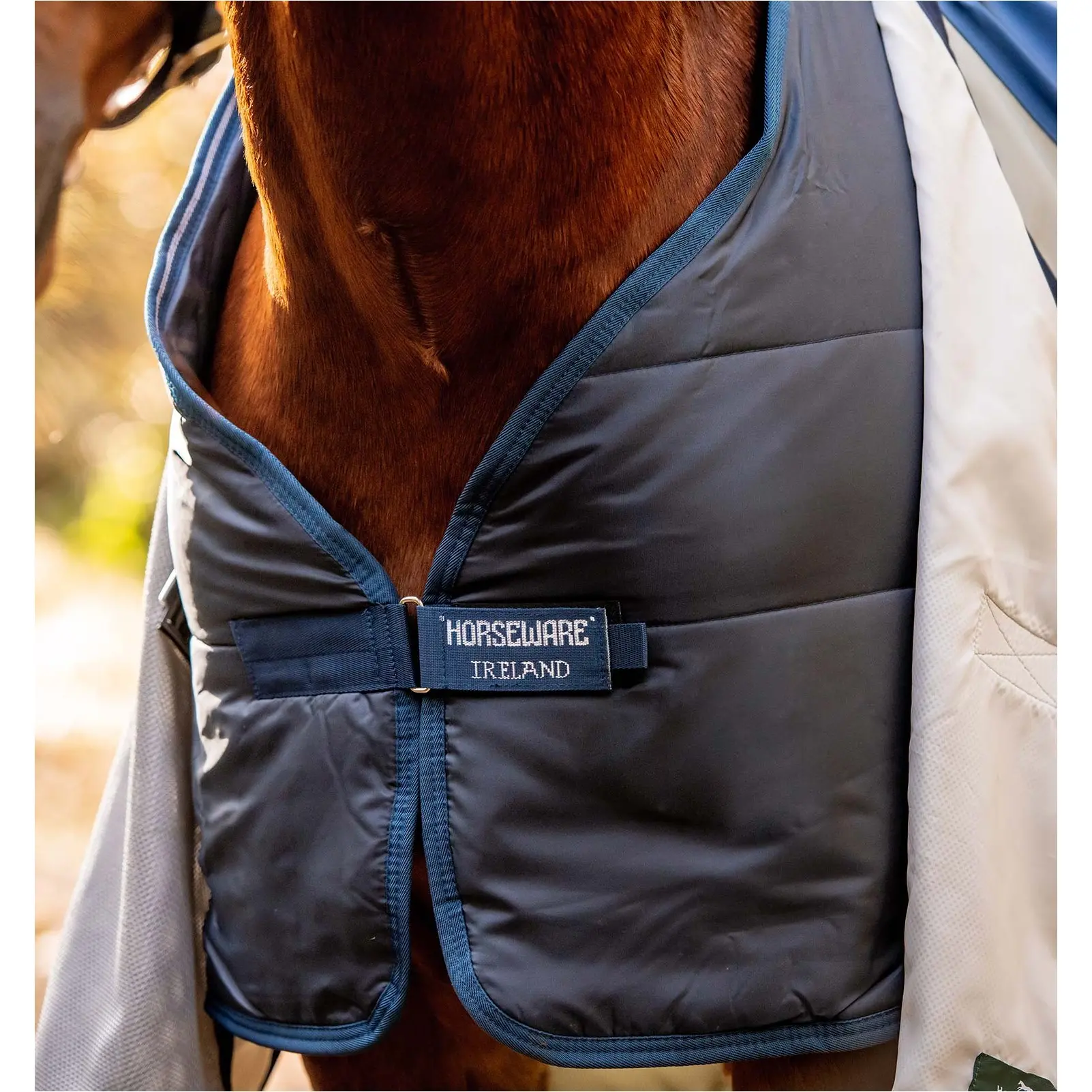 Outdoordecke mit Halsteil (abnehmbar) RAMBO Autumn Series navy/grey