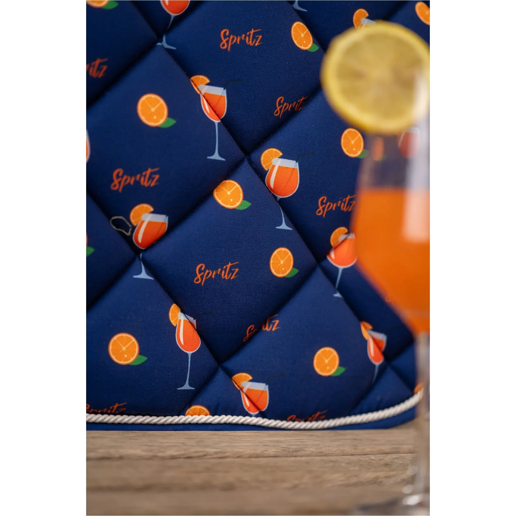 Schabracke SPLASH dunkelblau/orange