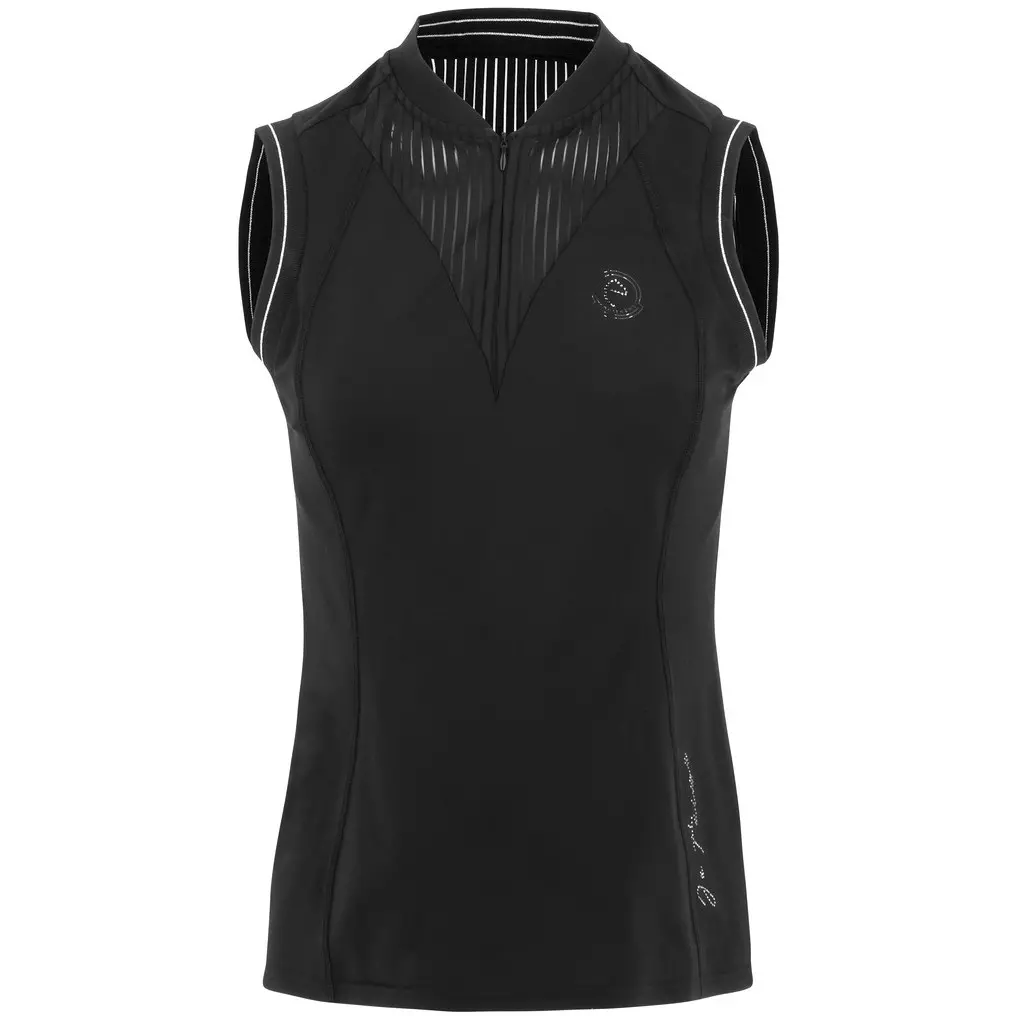 Damen Funktionstop MARGOT mit Mesheinsätzen schwarz