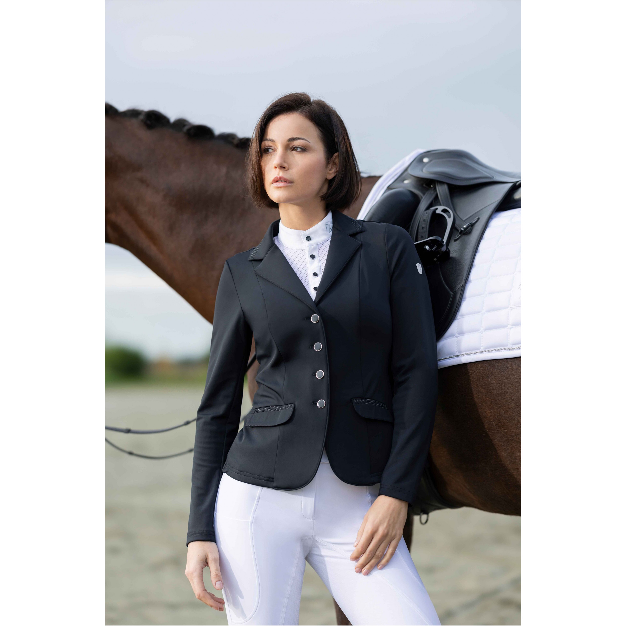 Damen Turnierjacket AMALFI schwarz