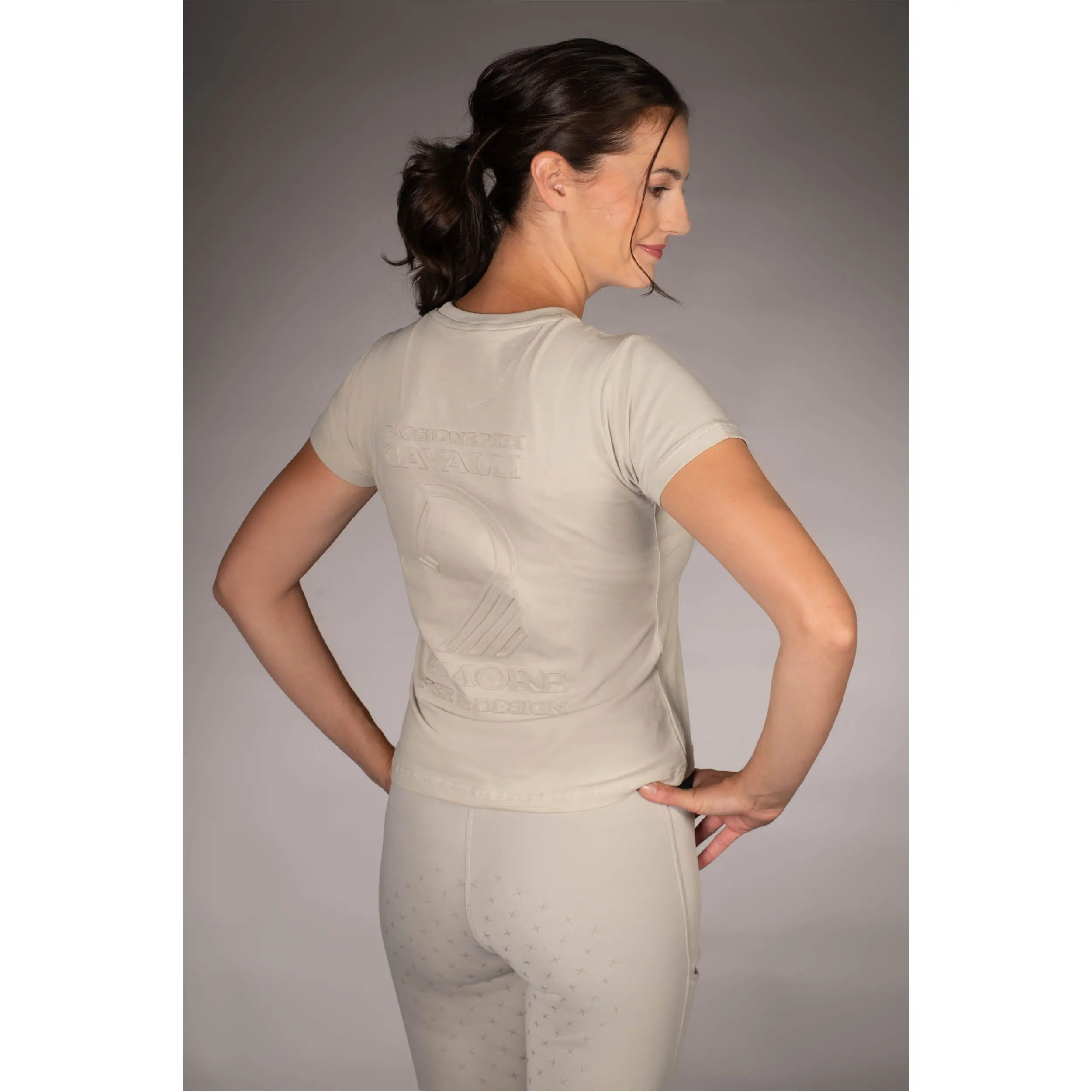 Damen T-Shirt LIMONE grau/beige