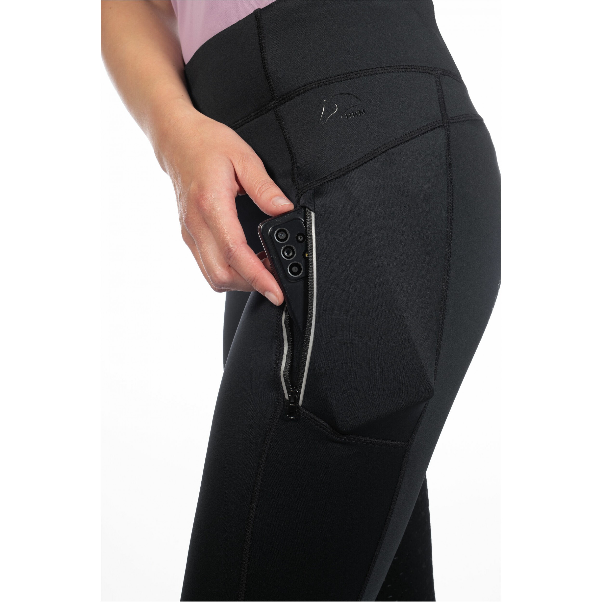 Damen Reitleggings Silikon Vollbesatz HARBOUR ISLAND schwarz