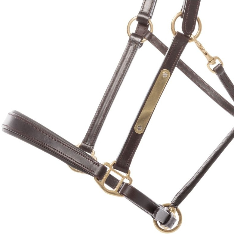 Lederhalfter BENNET braun/messing