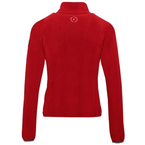 Damen Fleecejacke LENA kirschrot