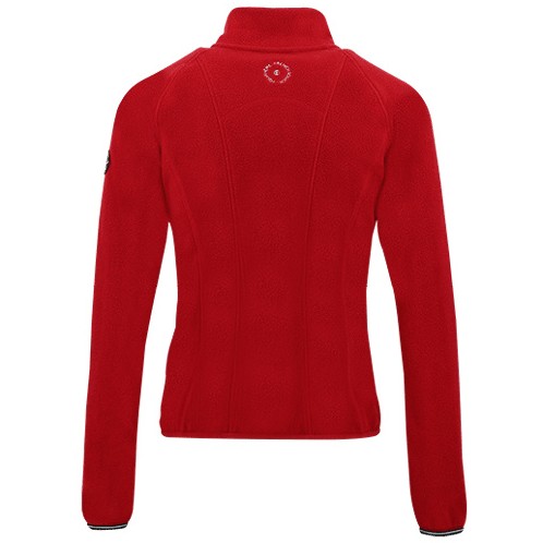 Damen Fleecejacke LENA kirschrot