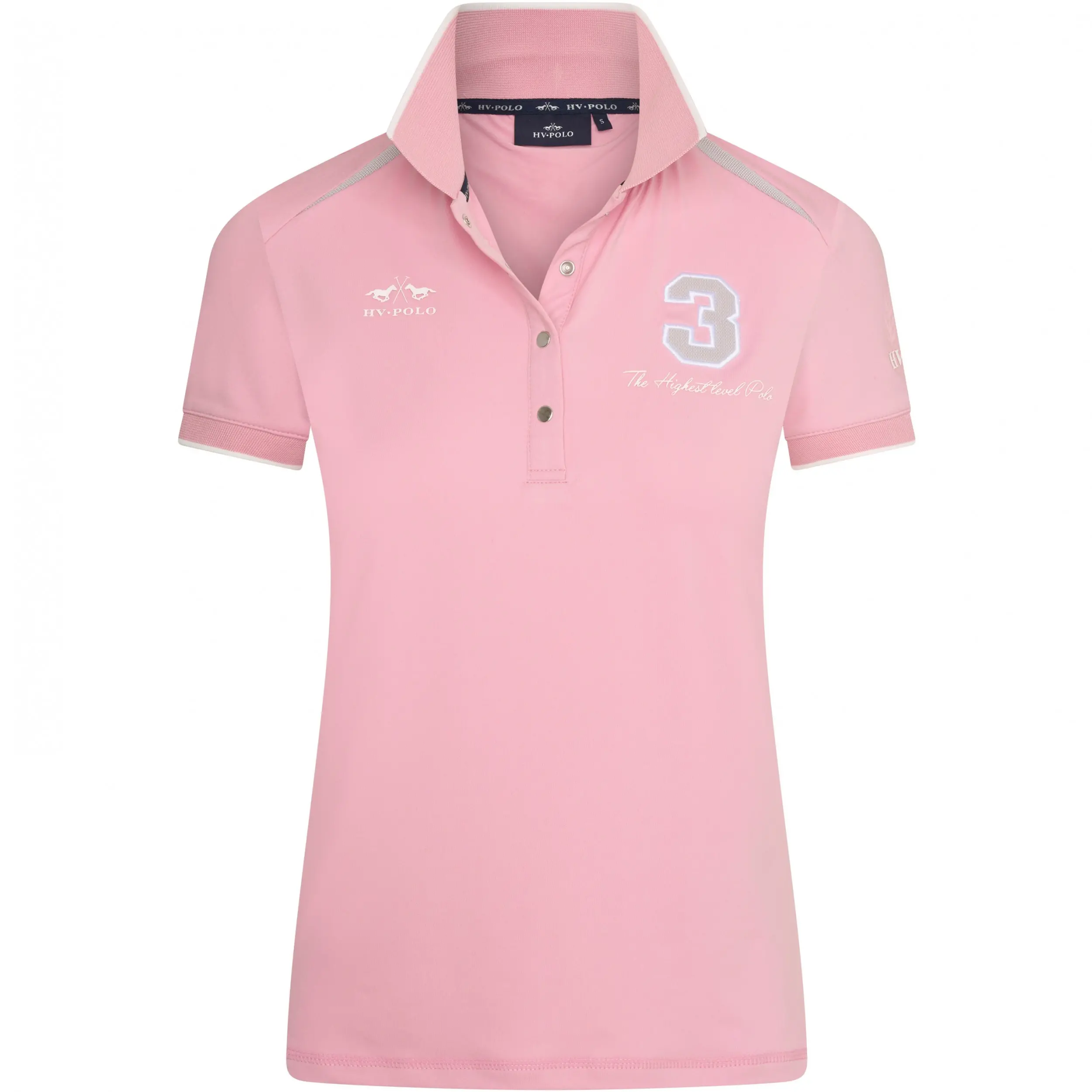 Damen Poloshirt HVPFavouritas Tech happy pink