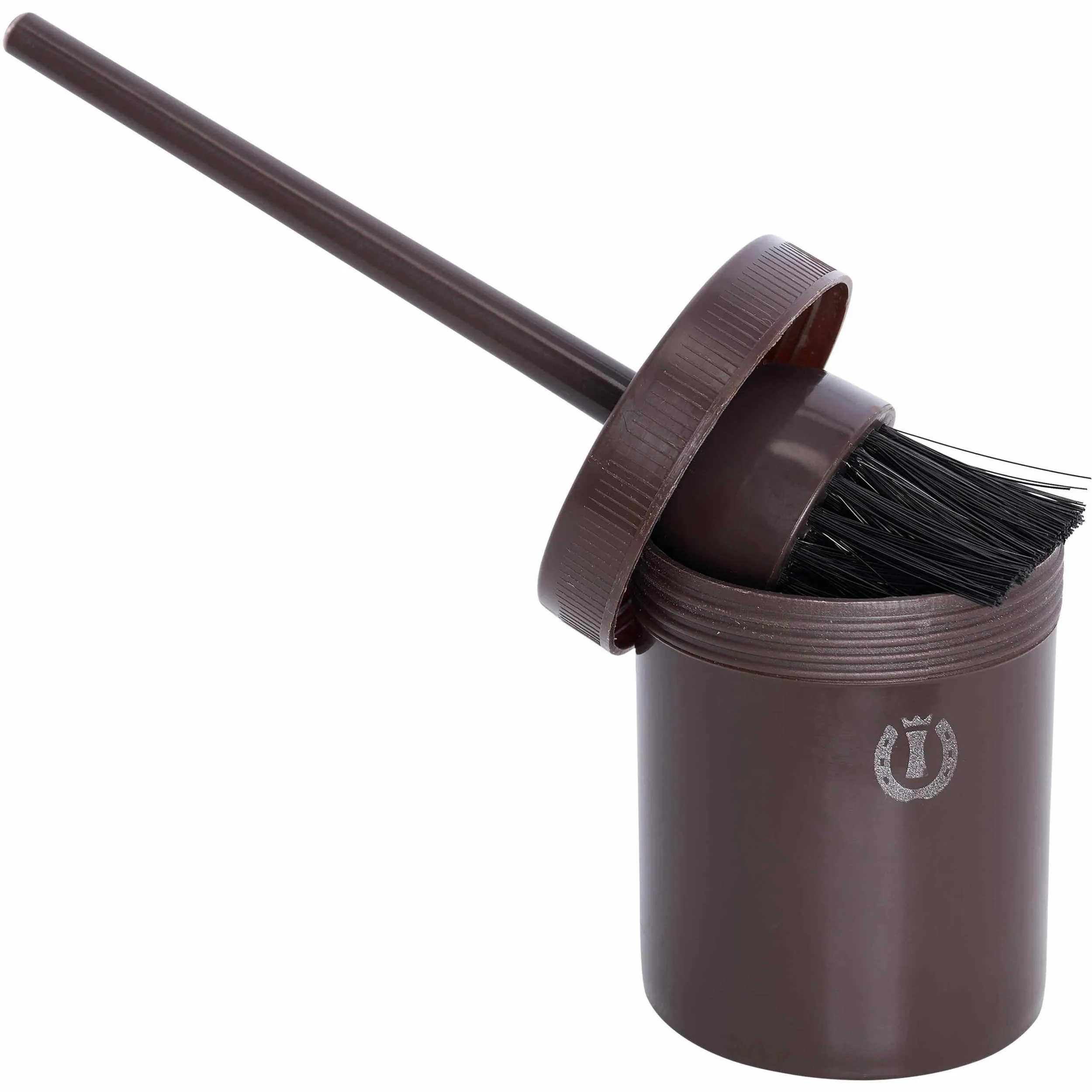 Hufpinsel mit Dose IRH walnut
