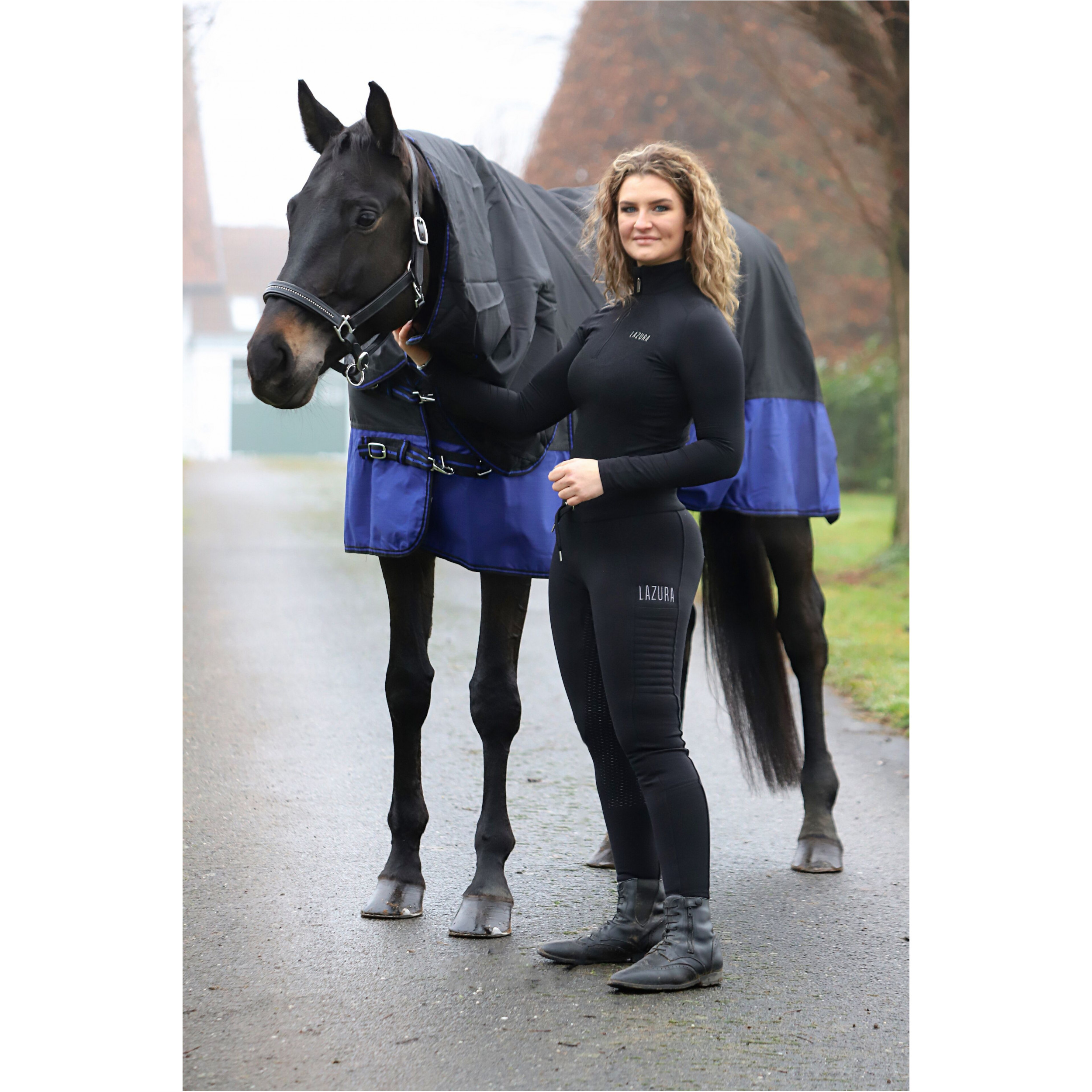 Damen Reitleggings Silikon Vollbesatz HANNA schwarz