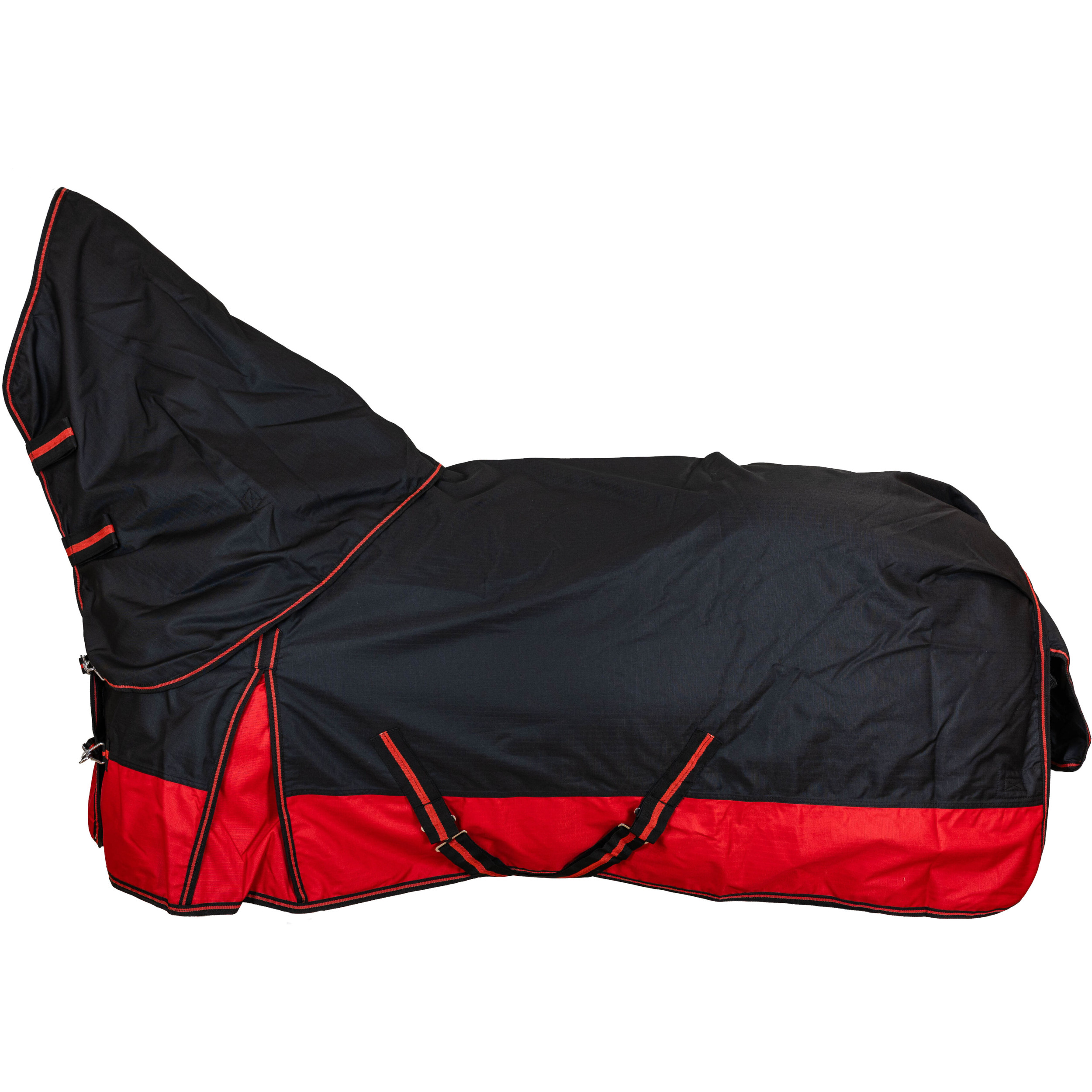 Winterdecke Full Neck 100g Füllung 600D BASICLINE schwarz/rot