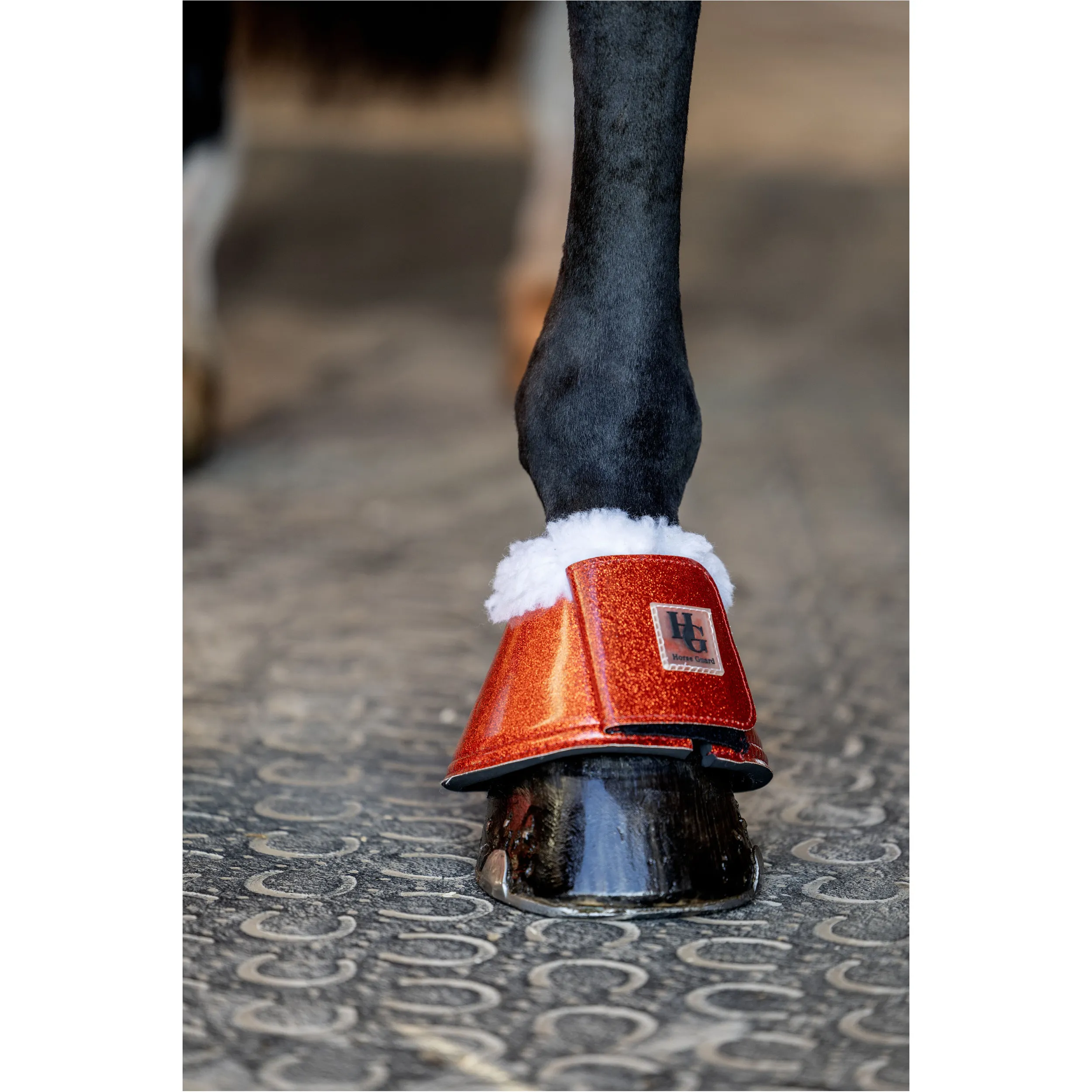 Hufglocken Glitter LULU rot