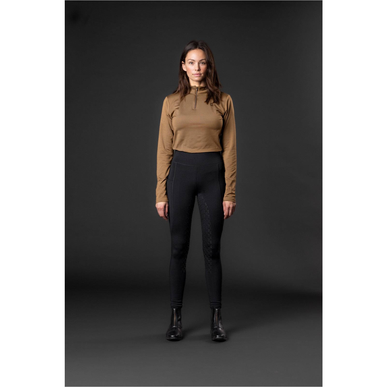 Winter Damen Reitleggings Silikon Vollbesatz SAFINA schwarz