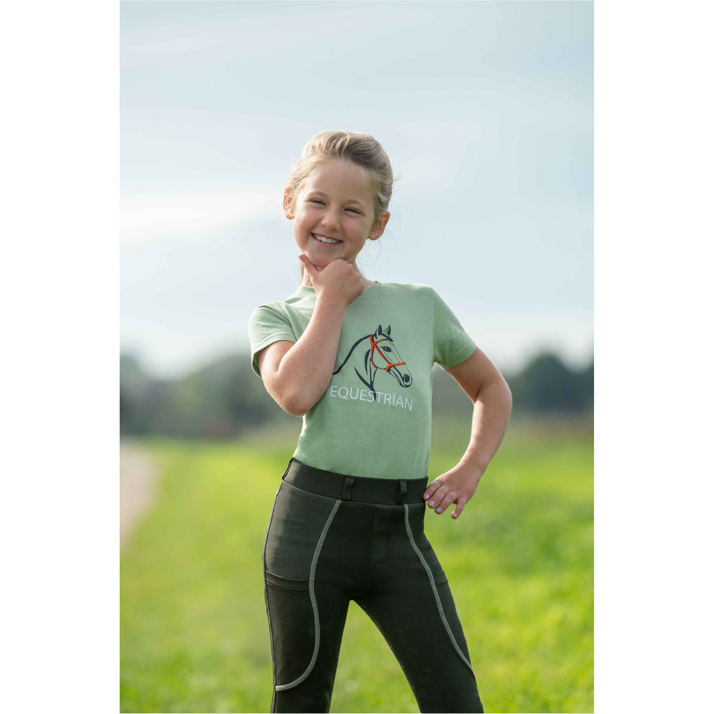 Kinder T-Shirt GRACE jade