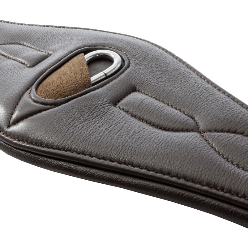 Ledersattelgurt mit Elast COMFORT Softleder braun