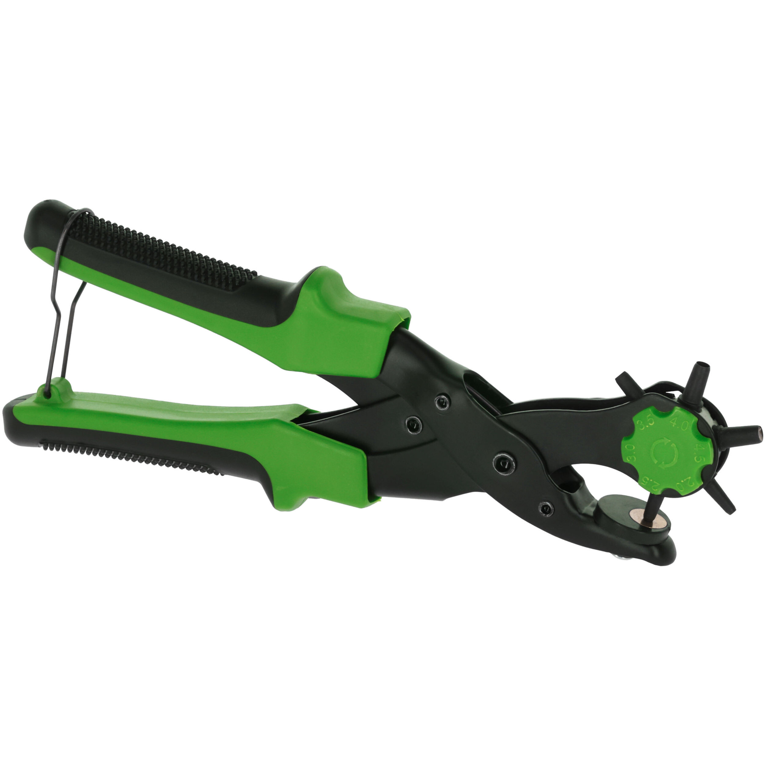 Lochzange mit 6 Stanzgrößen schwarz/grün