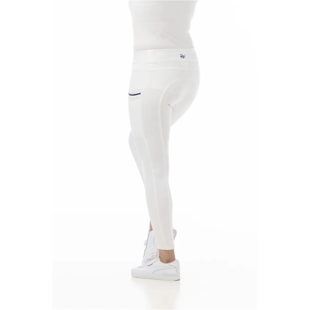 Kinder Reitleggings Silikon Vollbesatz AGADIR weiß