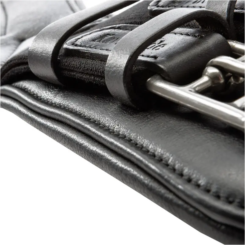 Lederkurzgurt mit Elast COMFORT Softleder schwarz