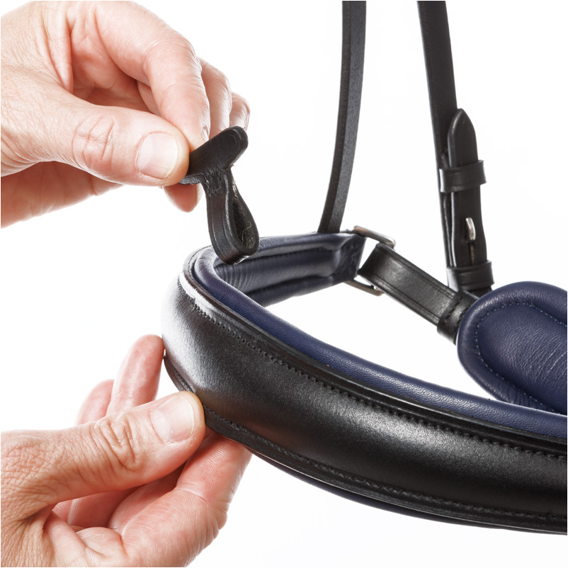 Trensenzaum mit schwedischen Reithalfter OCEAN schwarz