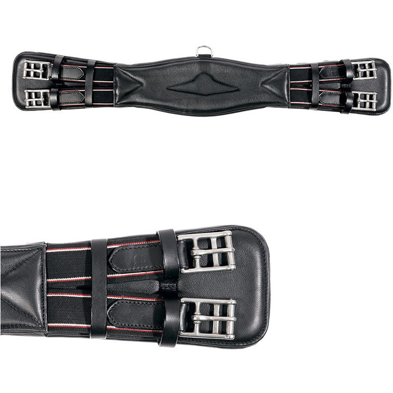 Lederkurzgurt mit Elast CLASSIC Softleder schwarz