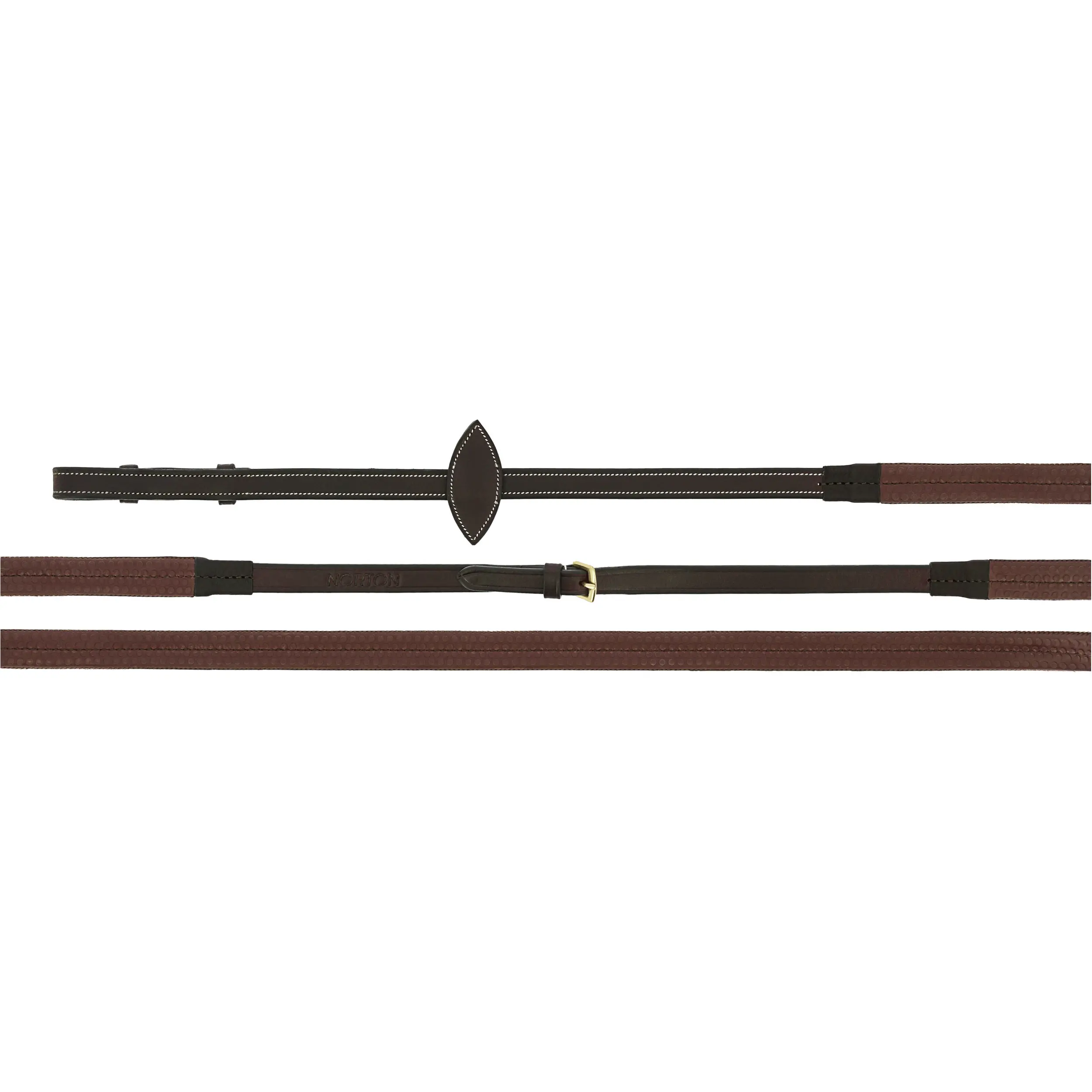 Gummizügel aus geöltem Leder EK braun 16mm