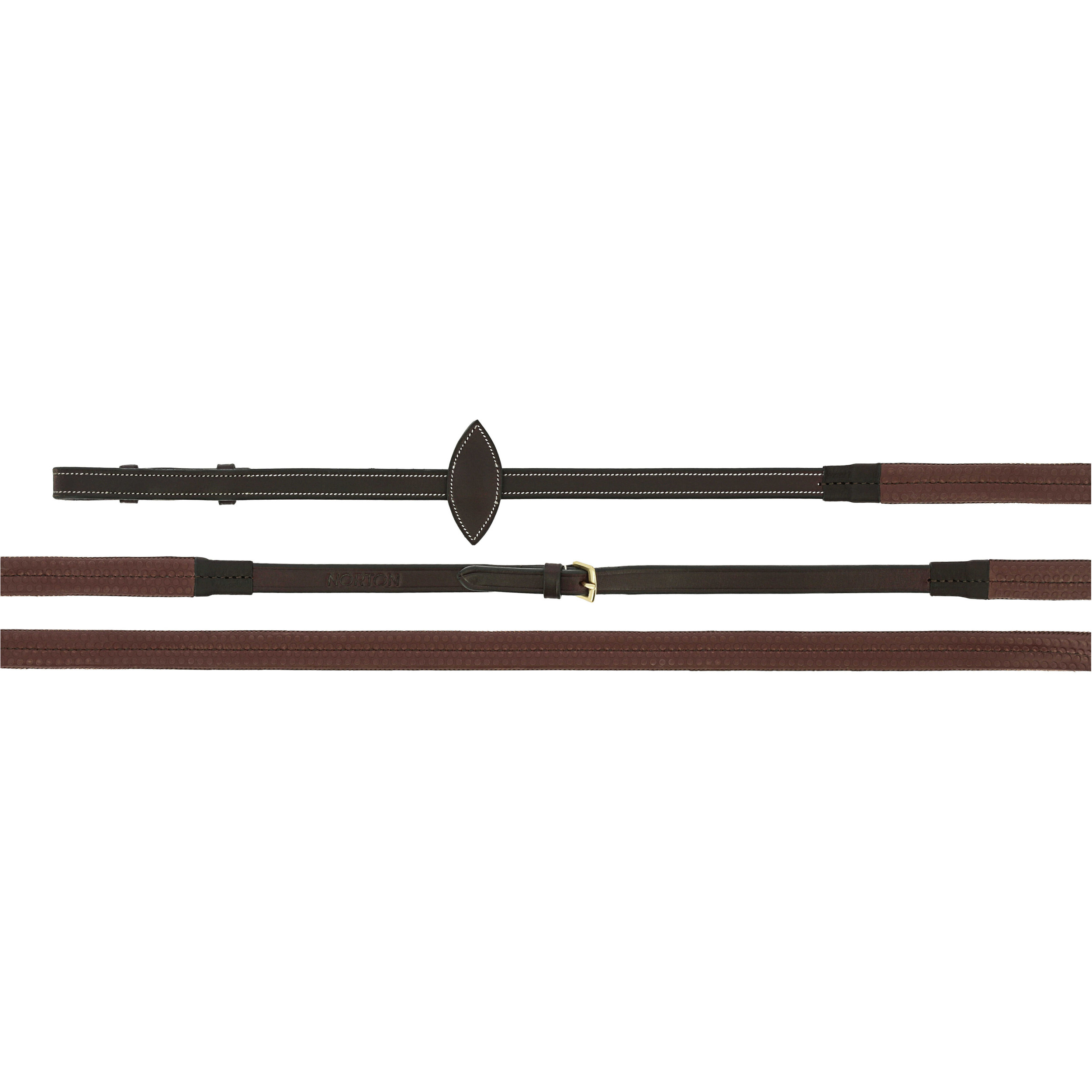 Gummizügel aus geöltem Leder EK braun 16mm