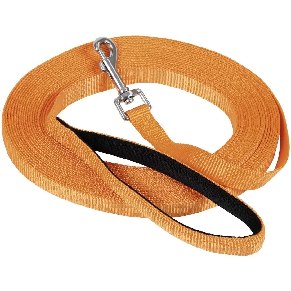 Suchleine MIAMI mit Softgriff orange 10m/20mm  Suchleine MIAMI mit Softgriff orange 10m/20mm