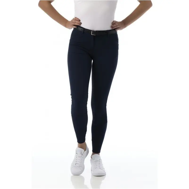 Damen Reithose Silikon Vollbesatz MICRO marineblau