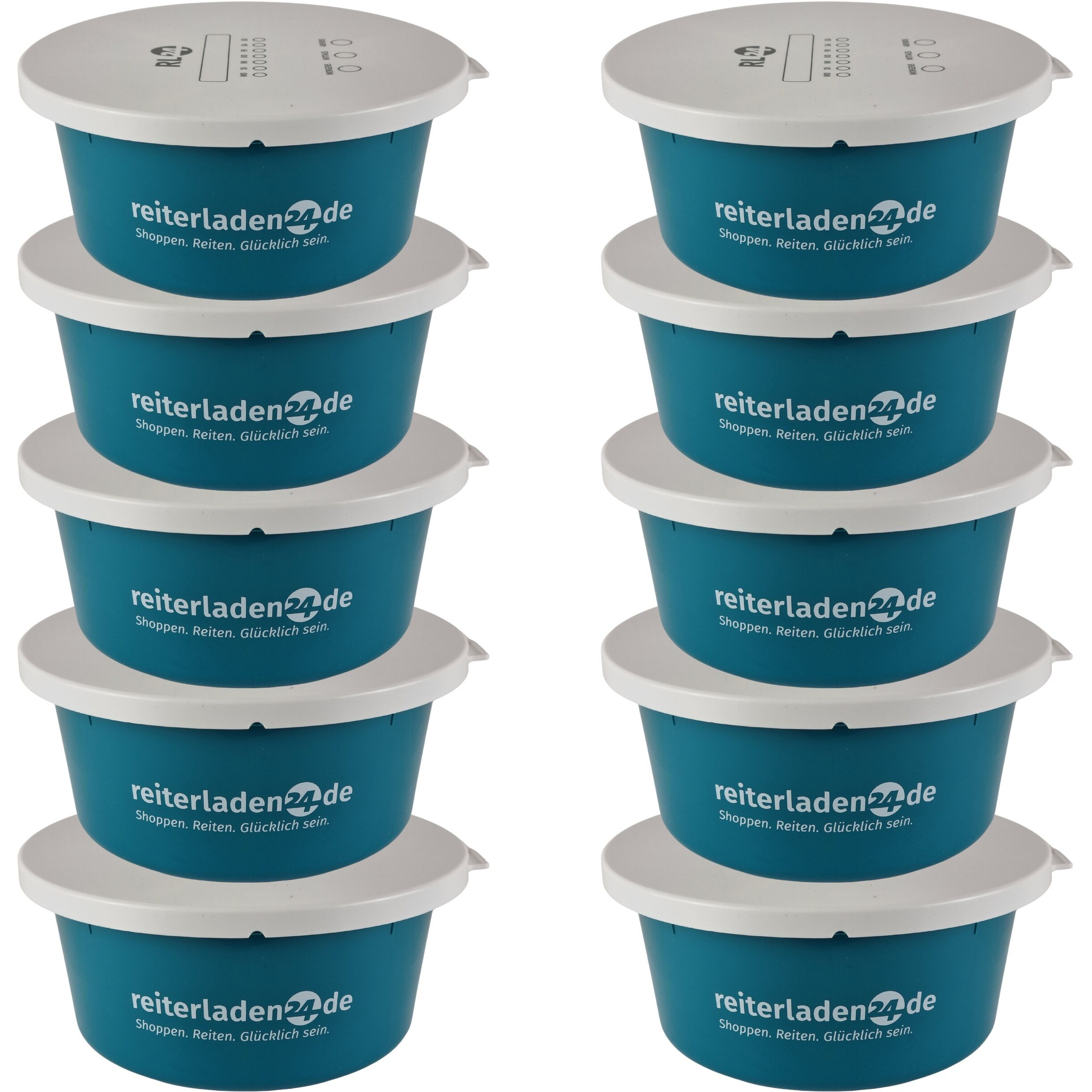 Müslischale mit Deckel wasserblau (10er Set)