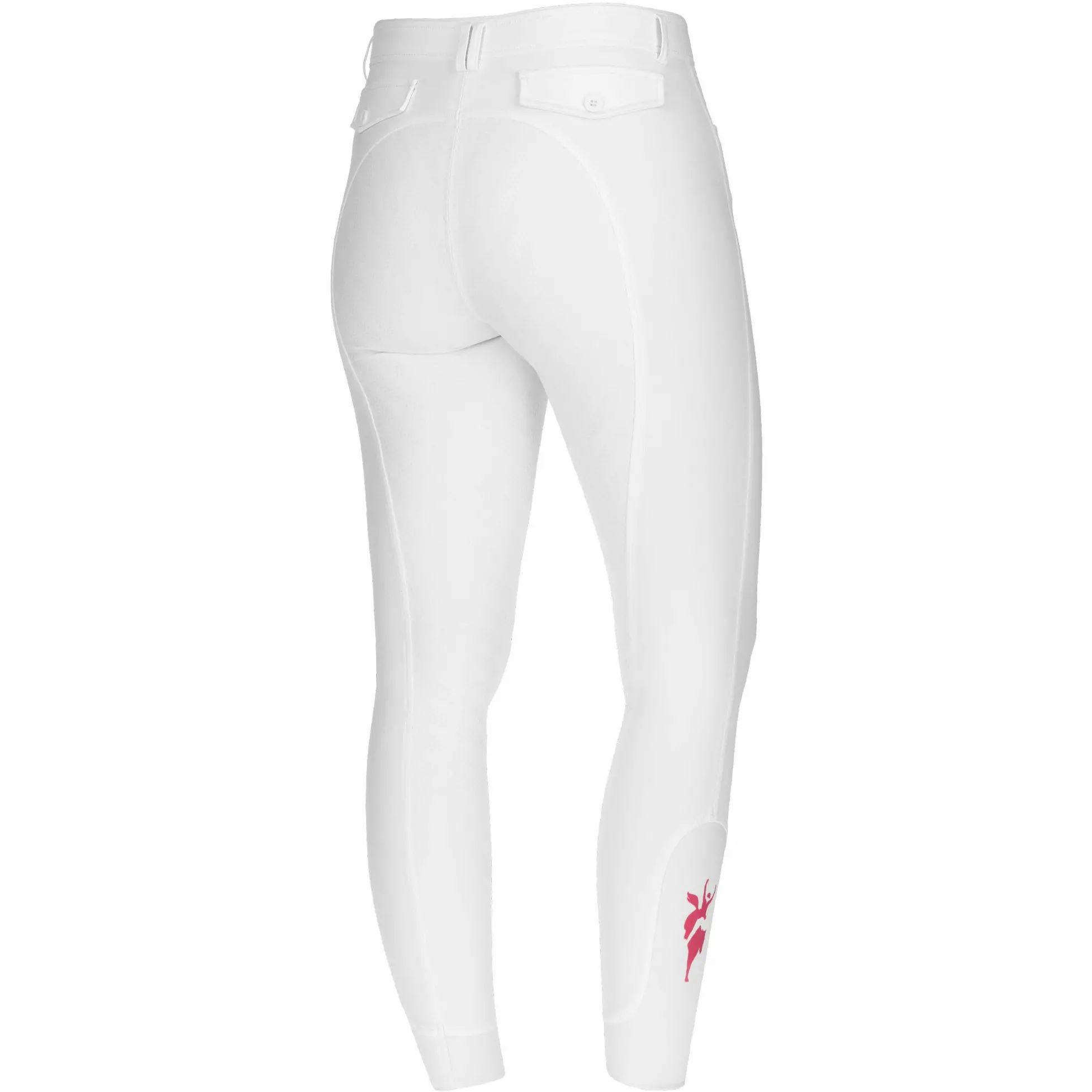 Damen Reithose Silikon Vollbesatz JANNE x PINKRIBBON white pearl