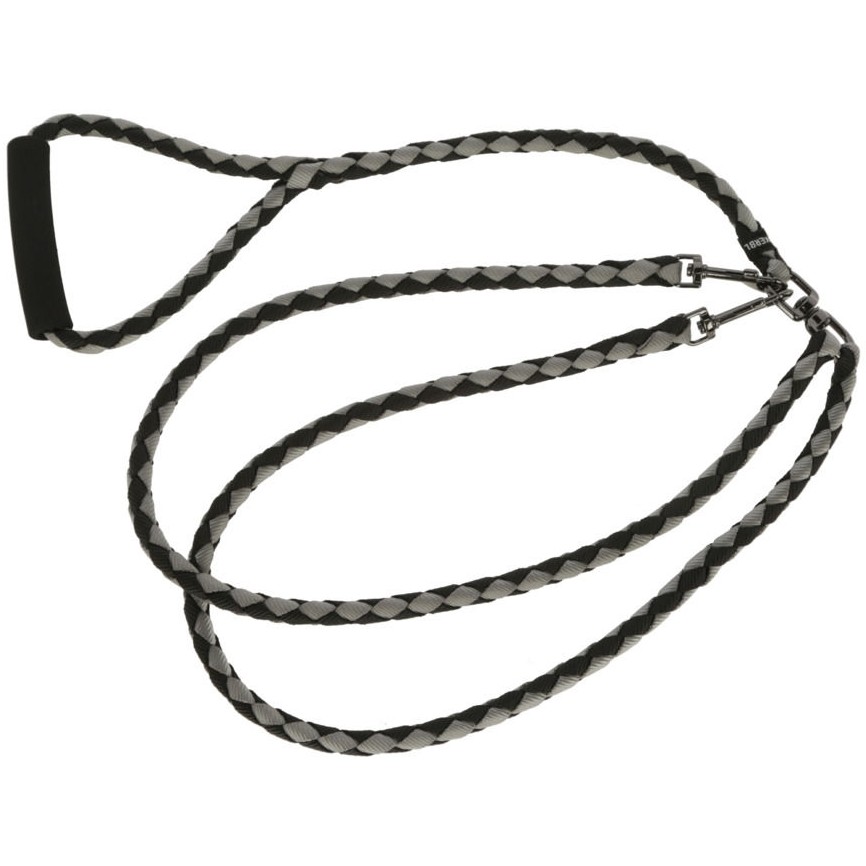 Doppelleine mit Softgriff schwarz