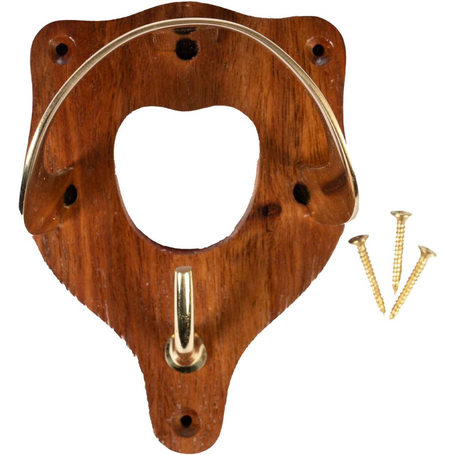Trensenhalter aus Holz und Messing messing