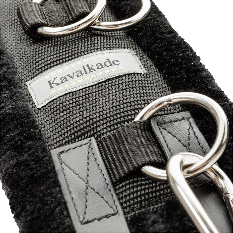 Longiergurt mit Kunstfell schwarz