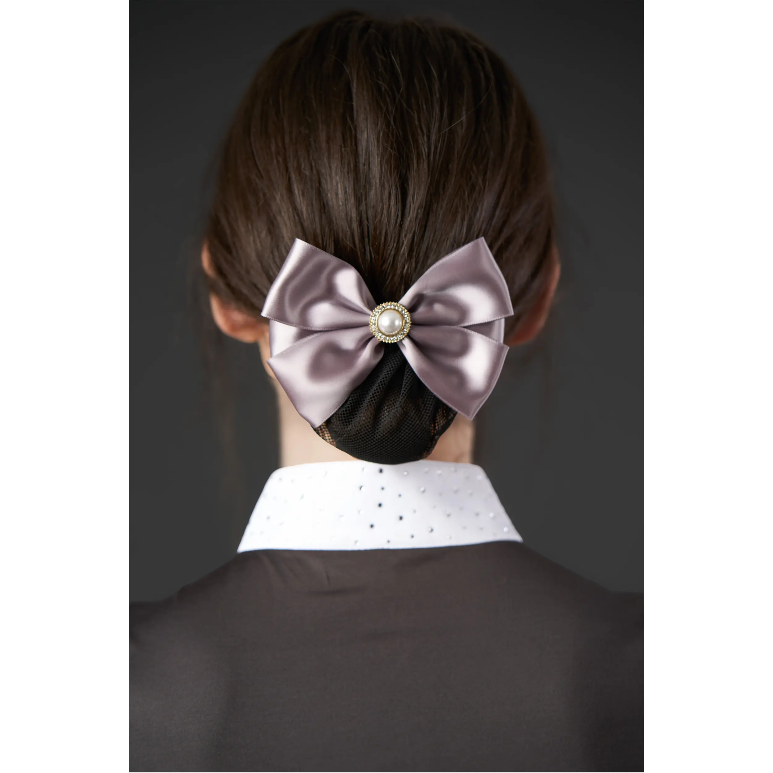 Haarnetz mit Schleife AGNES opal gray