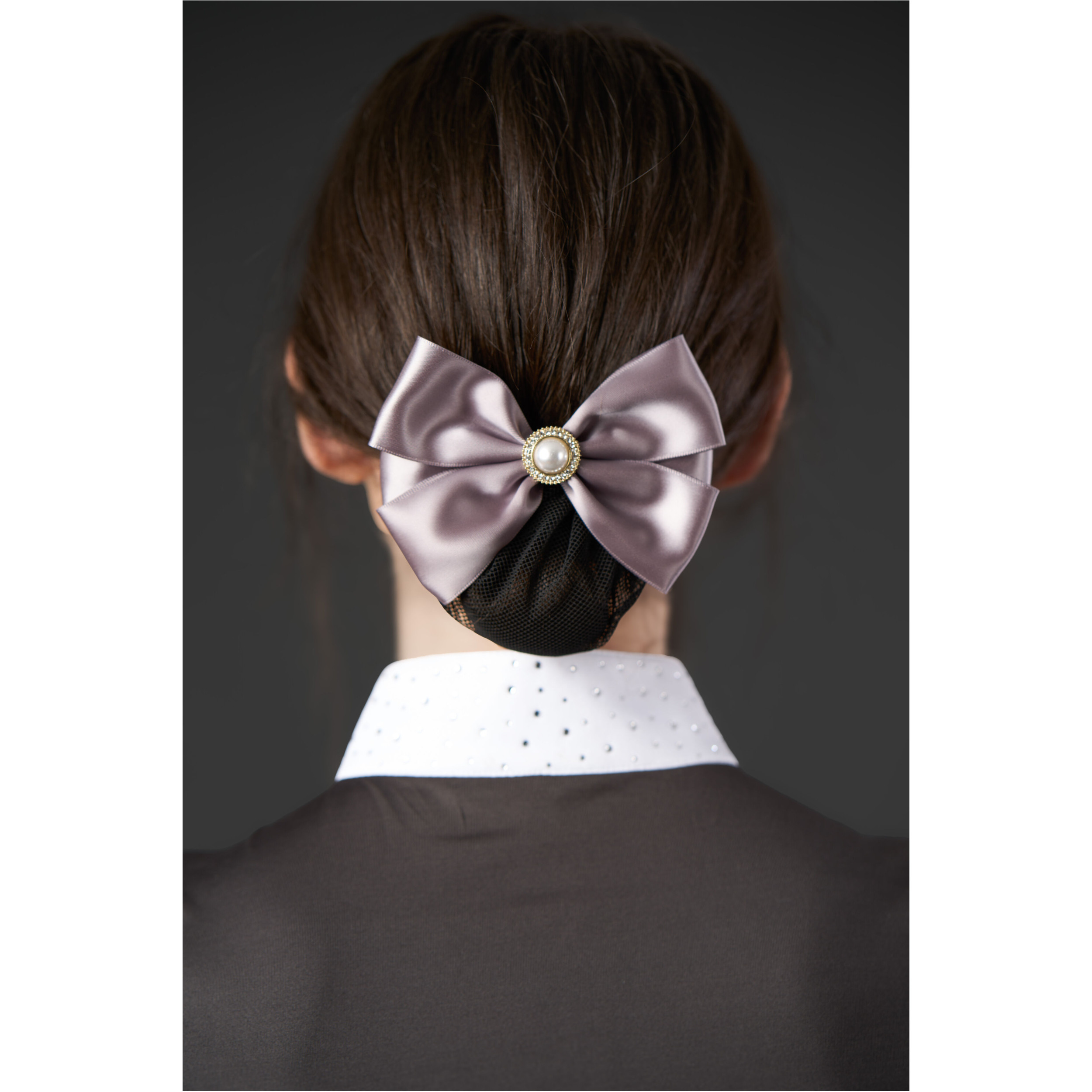 Haarnetz mit Schleife AGNES opal gray