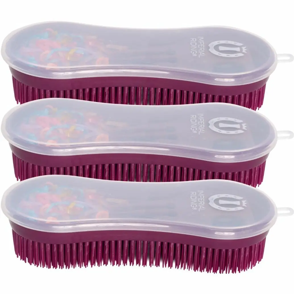 Perfection Bürste mit Einflechtgummis (3er Set) IRH dark flower Perfection Bürste mit Einflechtgummis (3er Set) IRH dark flower