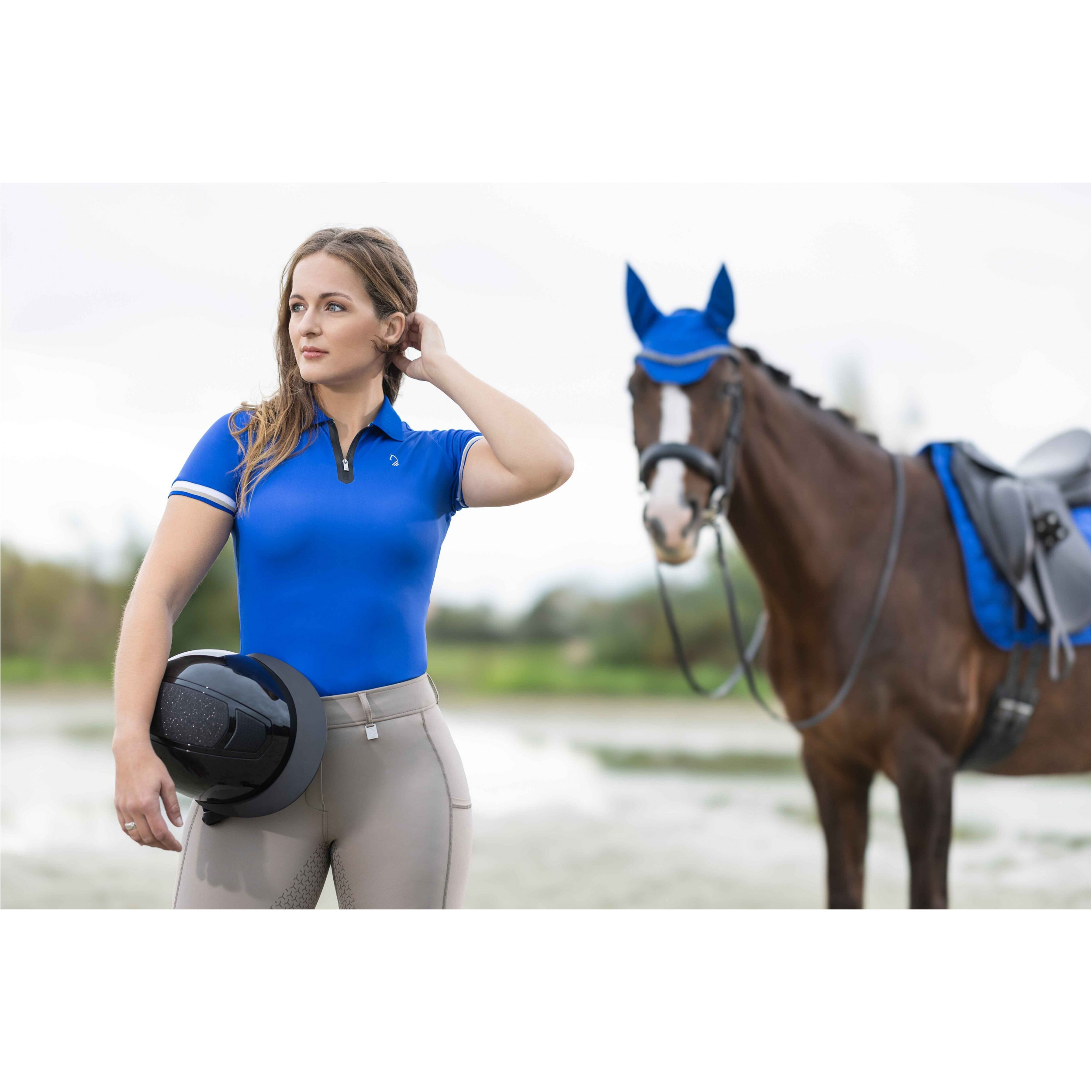 Damen Poloshirt AMALFI blau