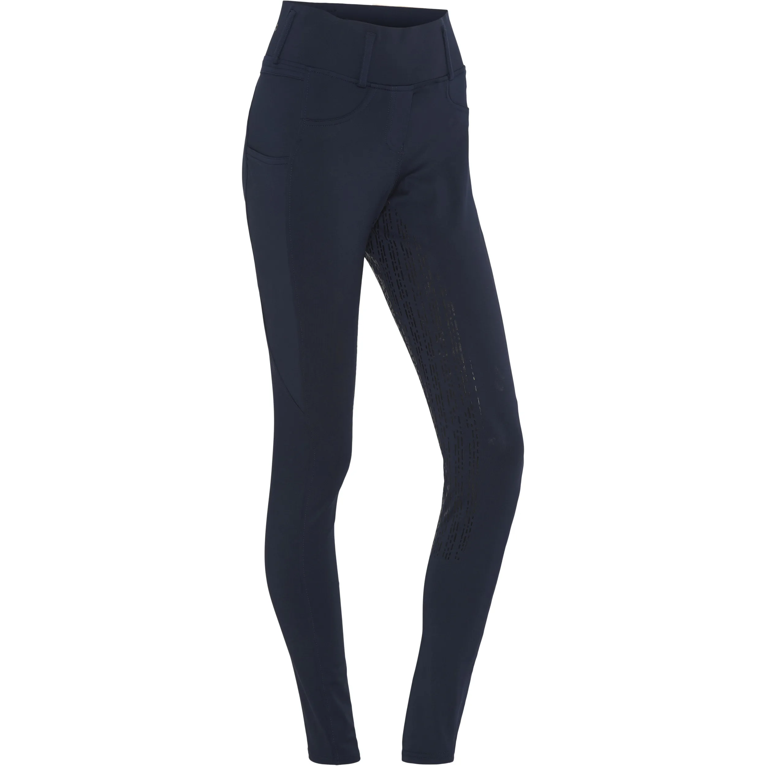 Kinder Reitleggings Silikon Vollbesatz KALEA navy