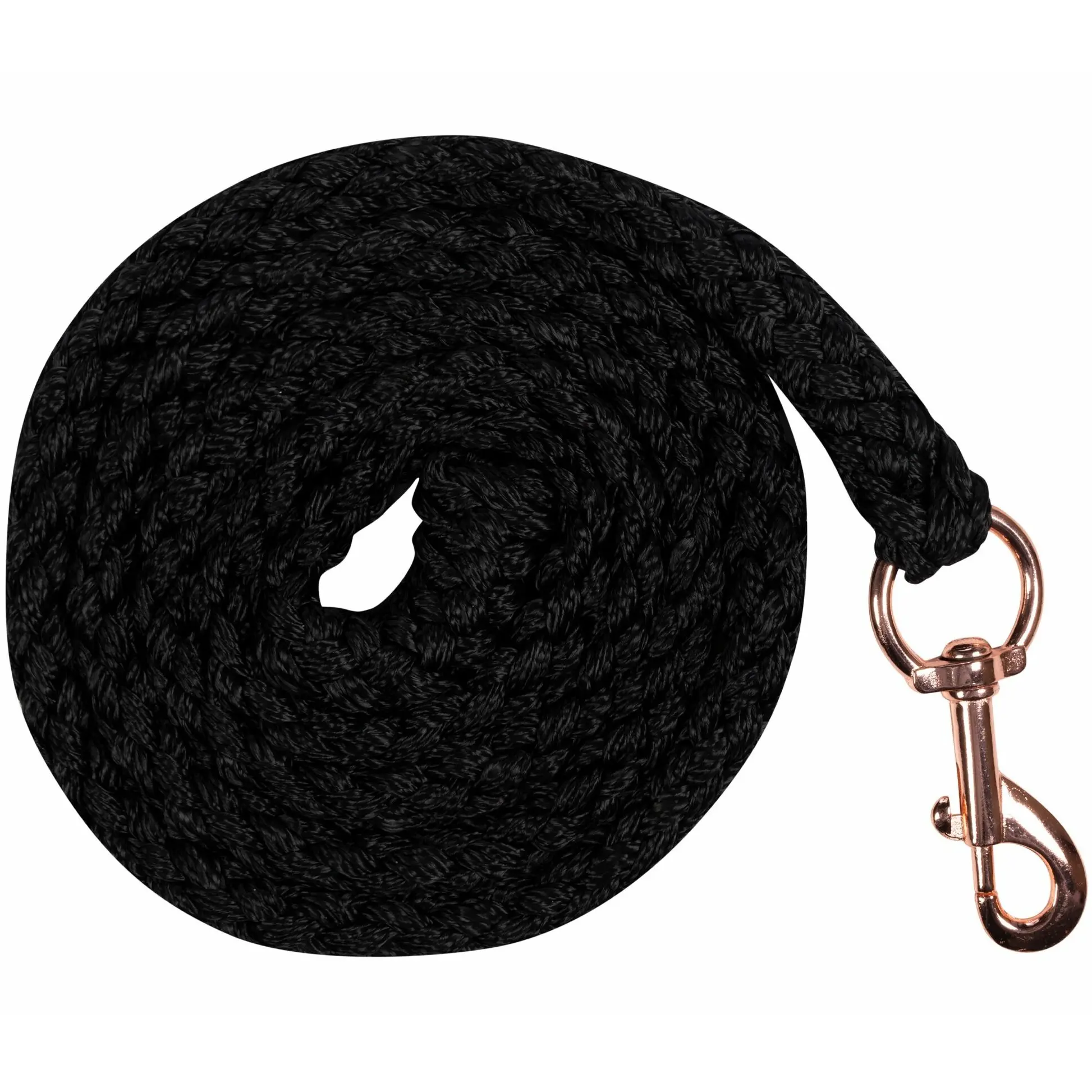 Führstrick mit Karabinerhaken BERRY schwarz/rosegold 180cm