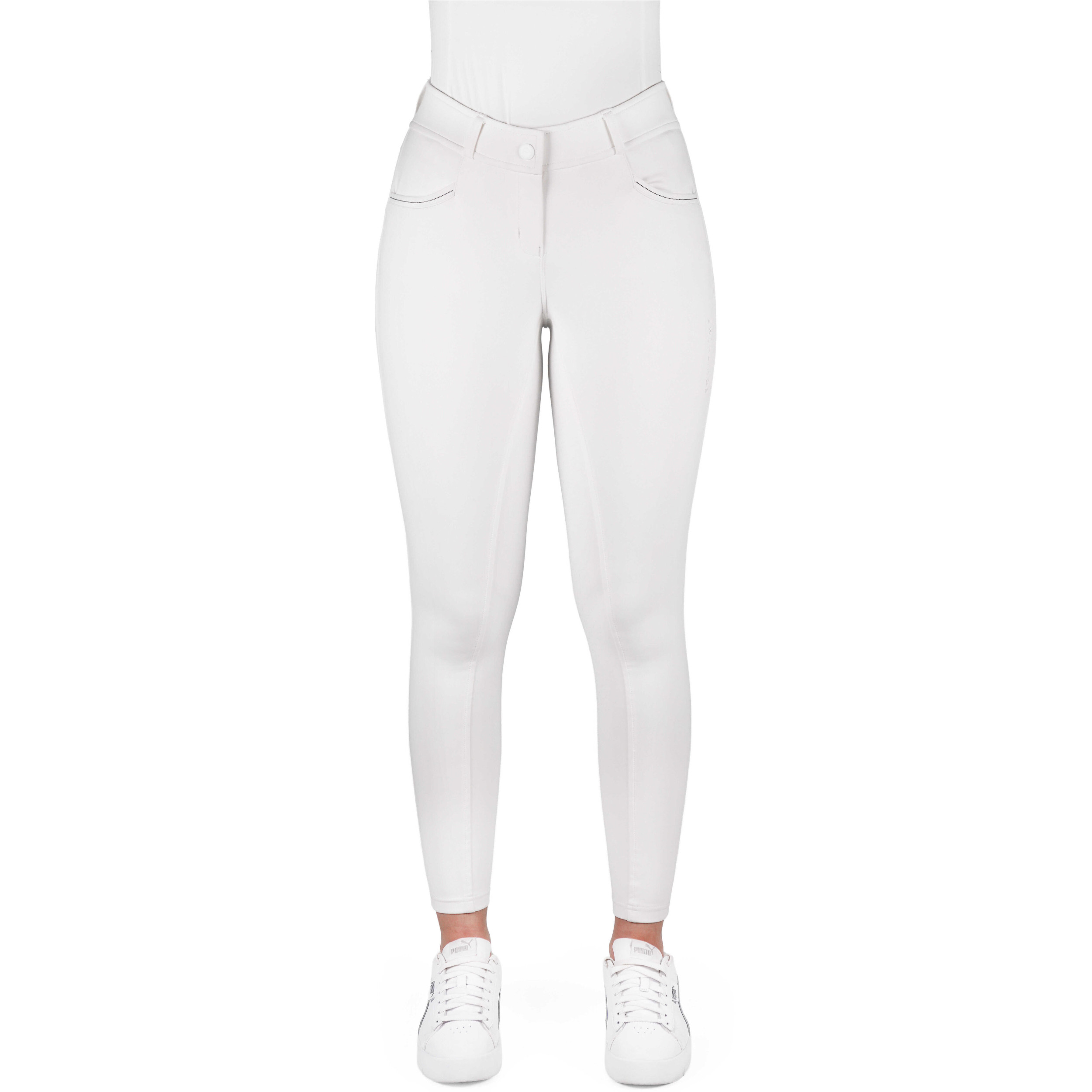Damen Reithose Silikon Vollbesatz EK-CARLY weiß