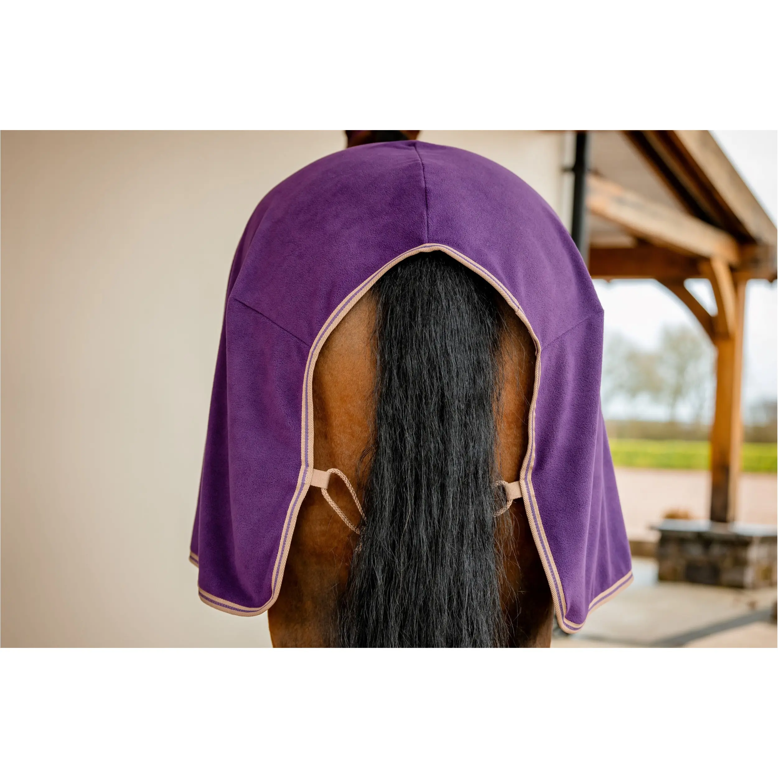 Abschwitzdecke AMIGO Fleece Cooler winterberry/taupe