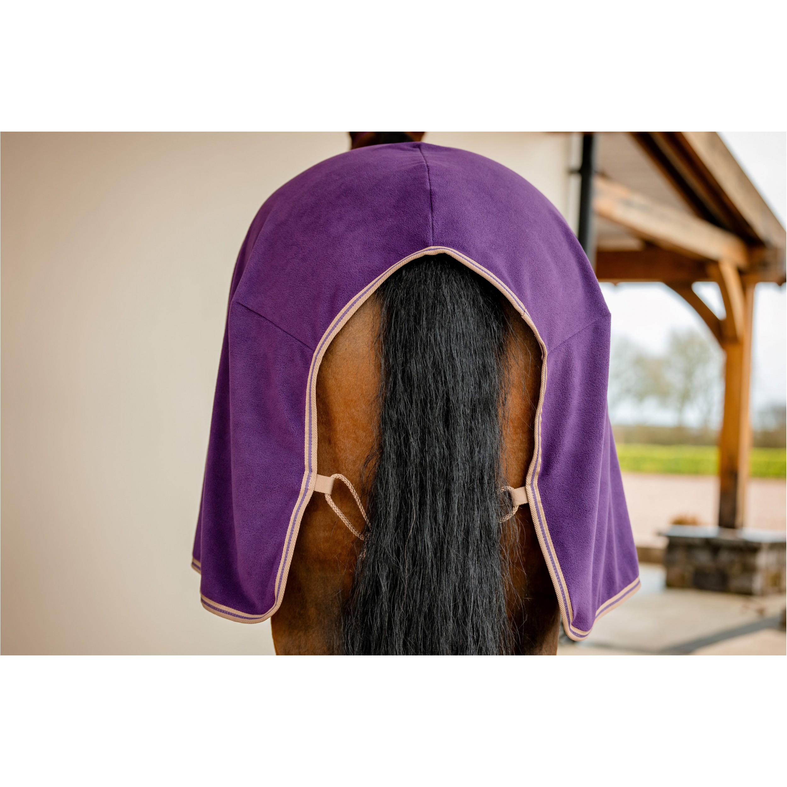 Abschwitzdecke AMIGO Fleece Cooler winterberry/taupe