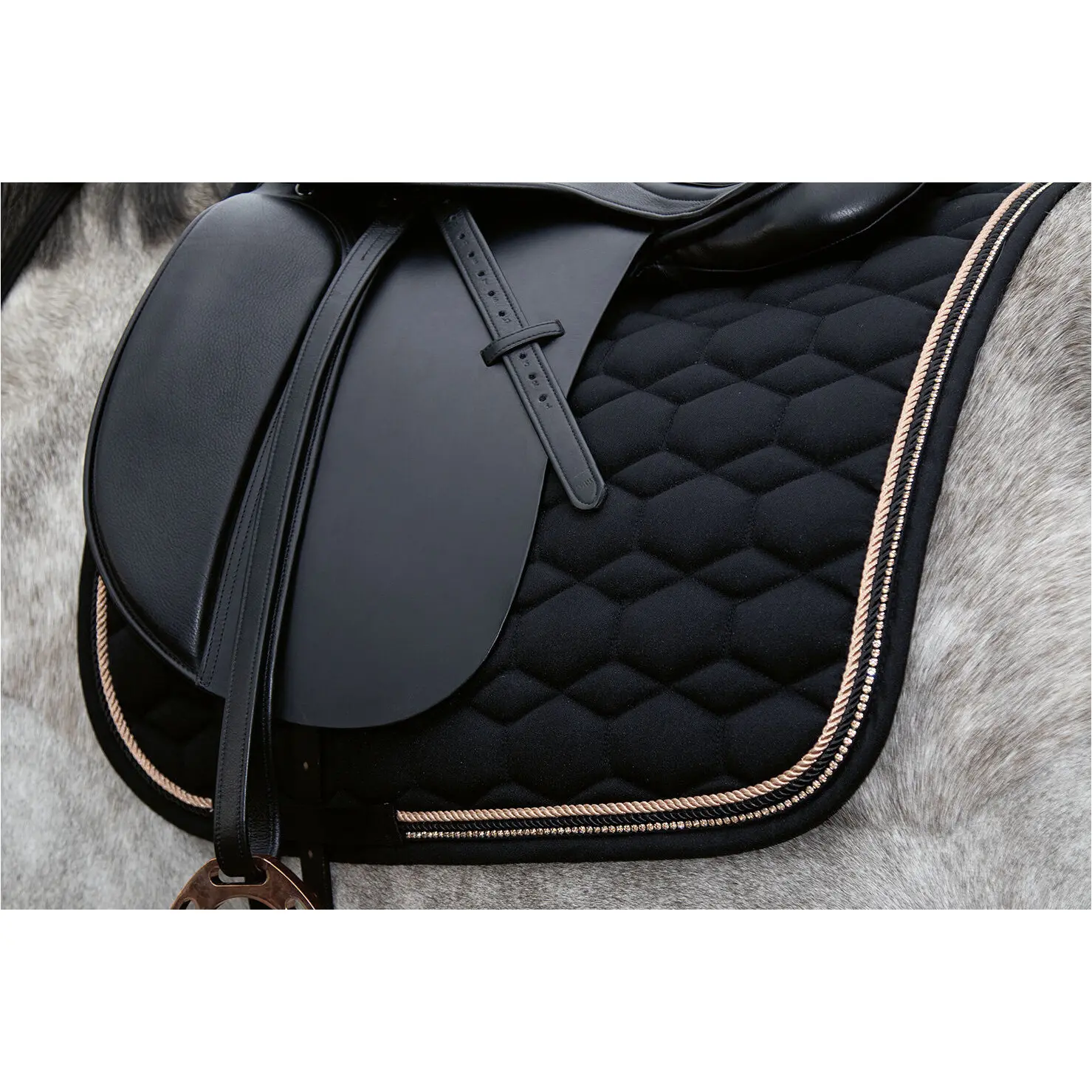 Schabracke ROSEGOLD GLAMOUR STYLE schwarz/rosegold