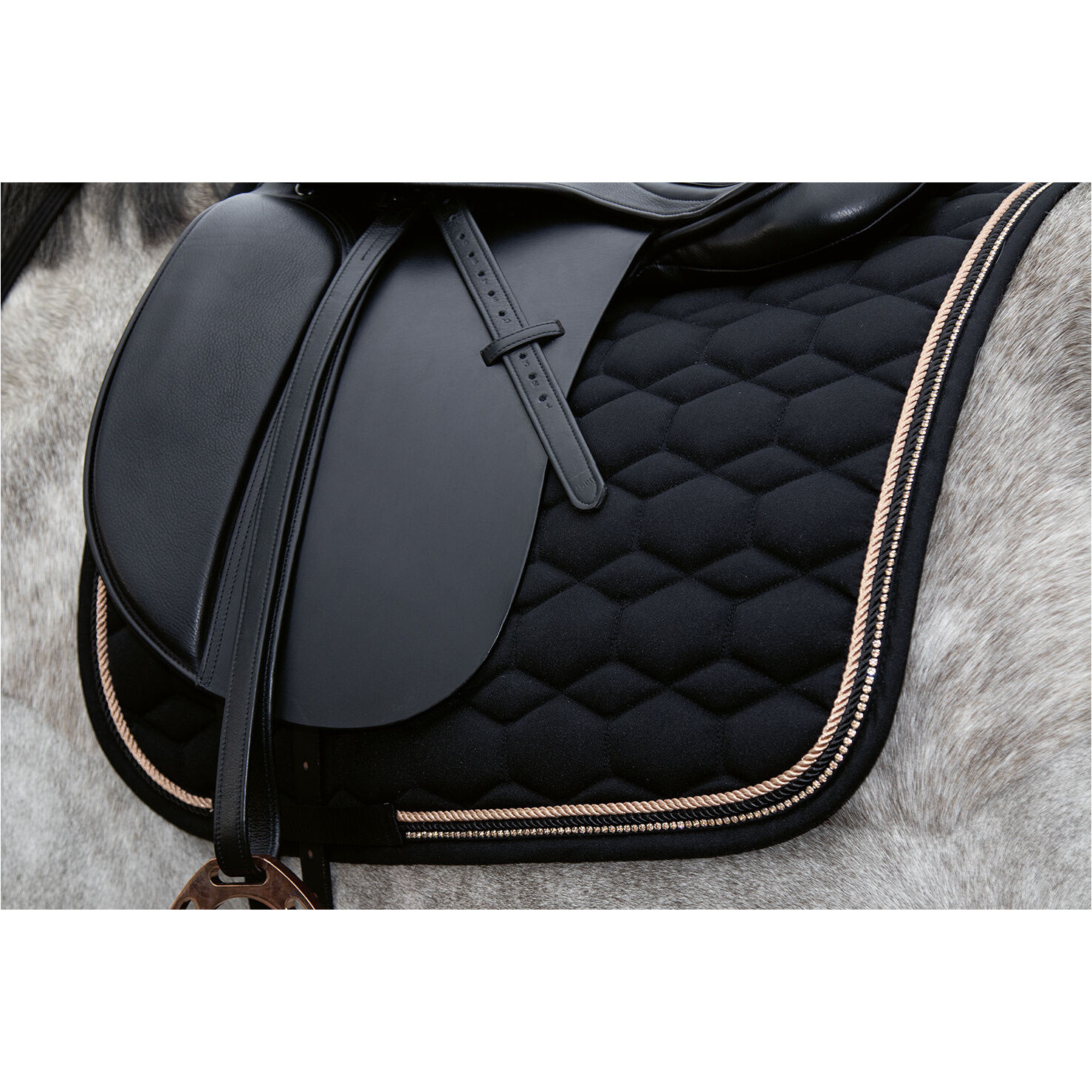 Schabracke ROSEGOLD GLAMOUR STYLE schwarz/rosegold