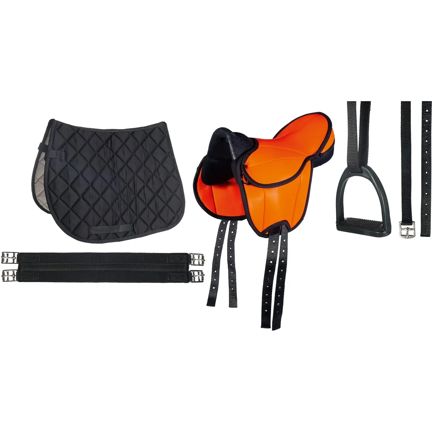 Shettysattel-Set BEGINNER orange 12"